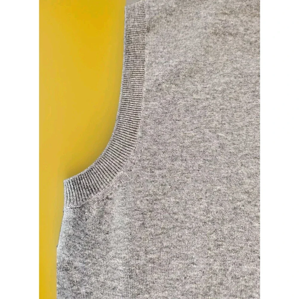 Esprit Men’s Sweater Vest Cotton Gray Size XL